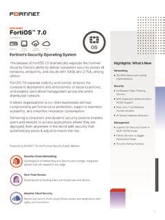 FortiOS Data Sheet.